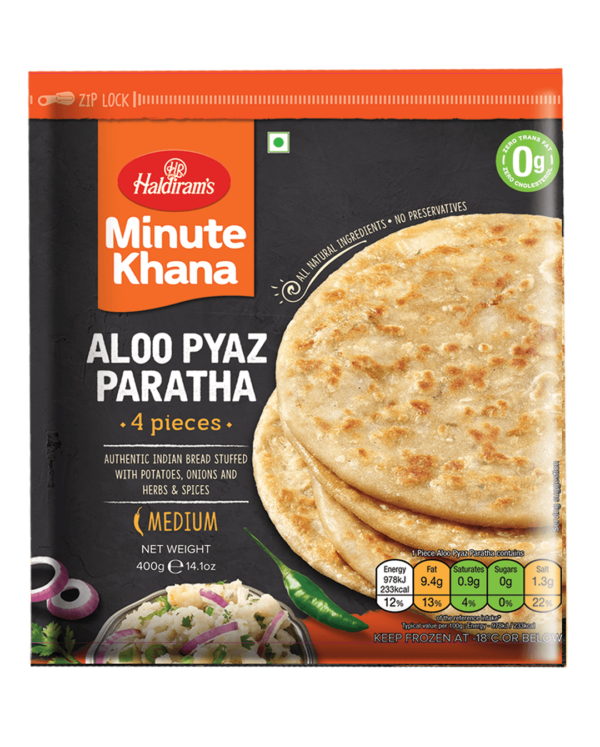 Haldiram's Aloo Pyaz Paratha 4pcs