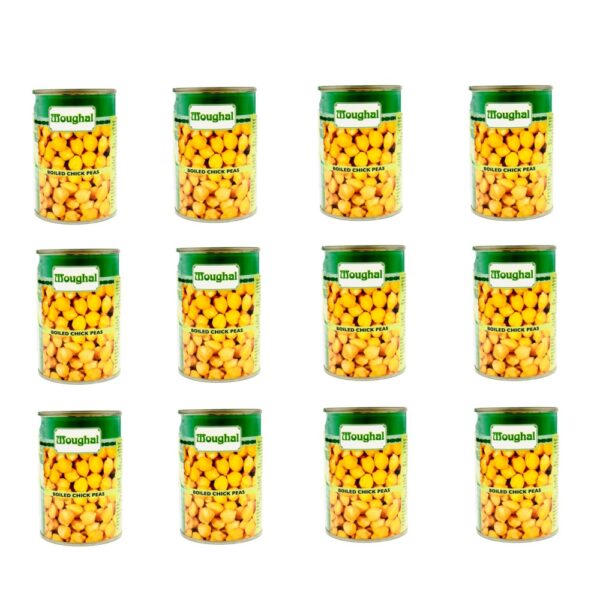 Moughal Boiled Chick Peas 400g x 12 (1 kasse)