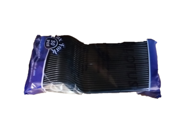 Disposable Fork Black - Pack of 50 - Image 2