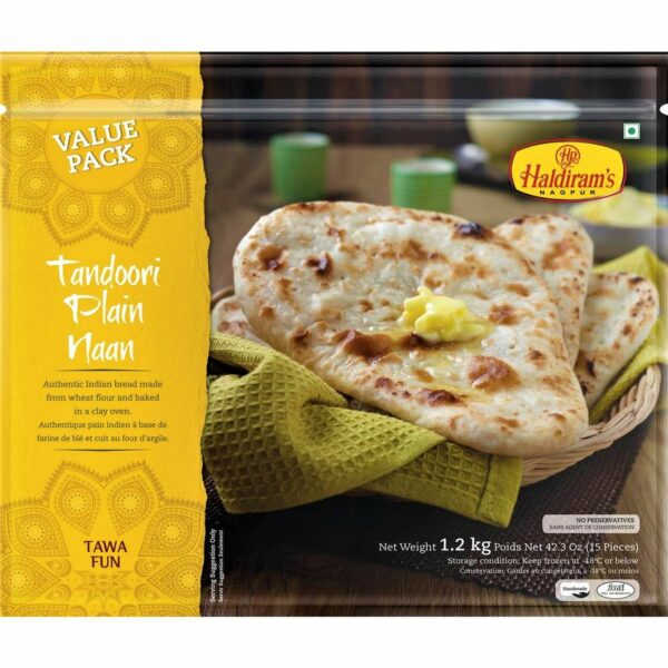 Haldiram's Tandoori Plain Naan 15pcs 1200g Value Pack
